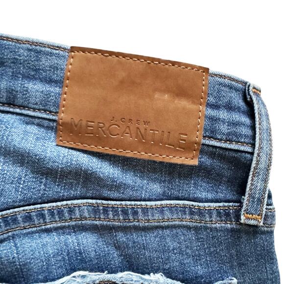 J. Crew Mercantile Jeans Women's Sz 28 Blue Skinny Ankle Distressed Grunge - Picture 14 of 14